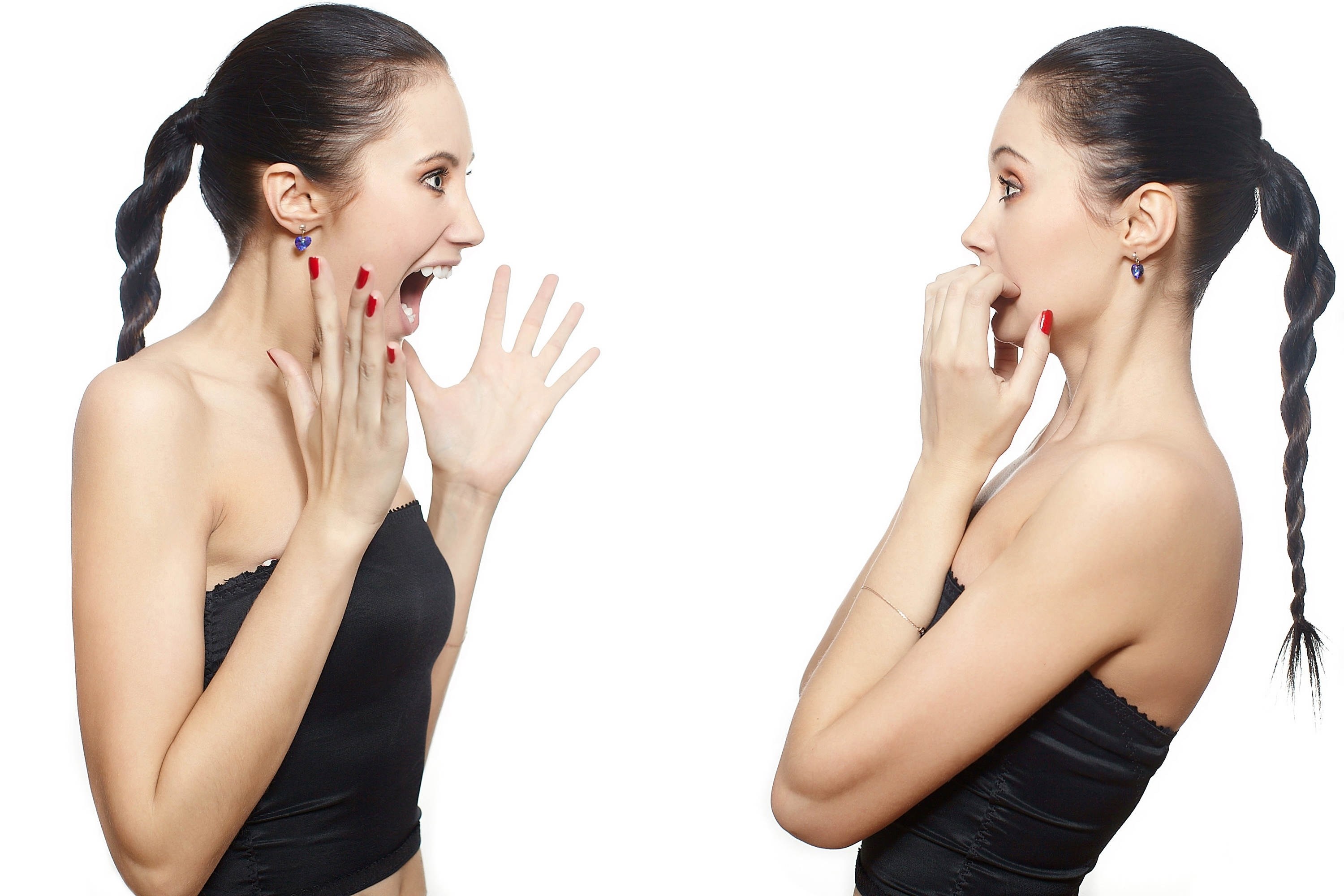 woman expressing emotions
