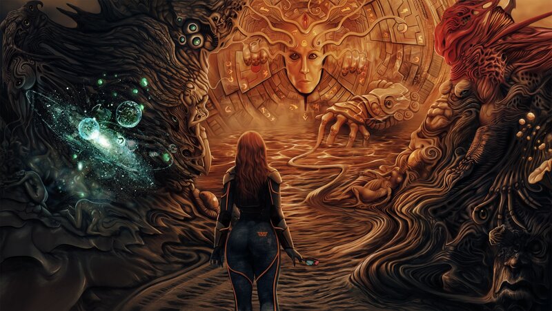 Woman Facing Alien Entities