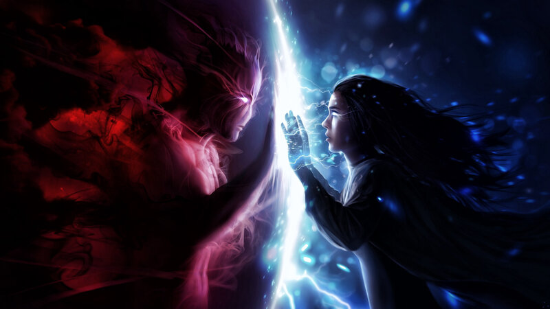 Woman Facing Red Entity