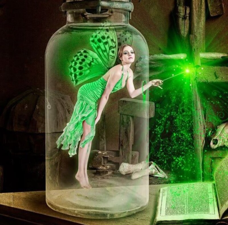 Woman Fairy in Jar