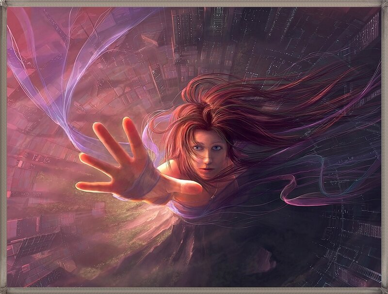 Woman Falling Through Air