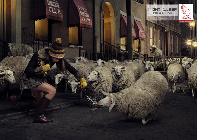 Woman feeding sheep on street