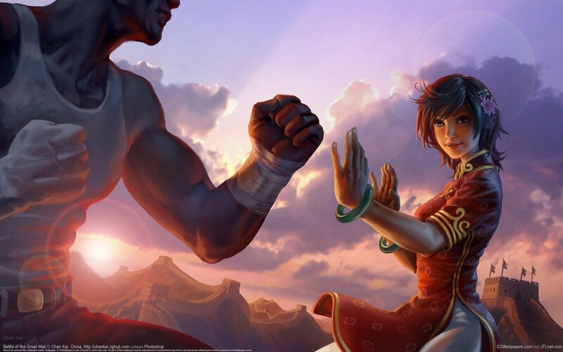 Woman Fighting Man
