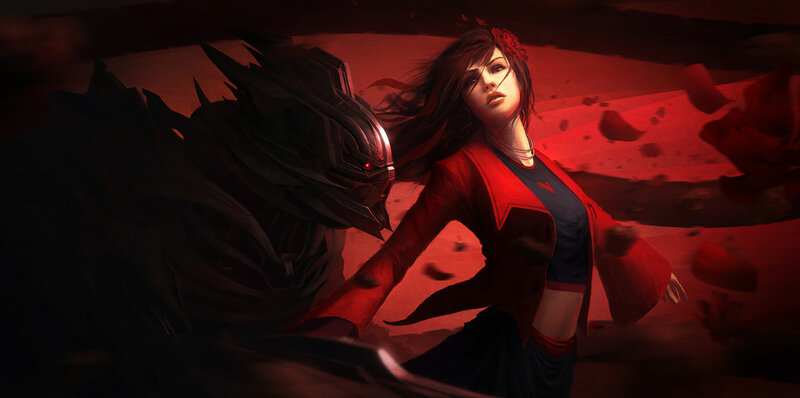 Woman Fighting Robot — Red