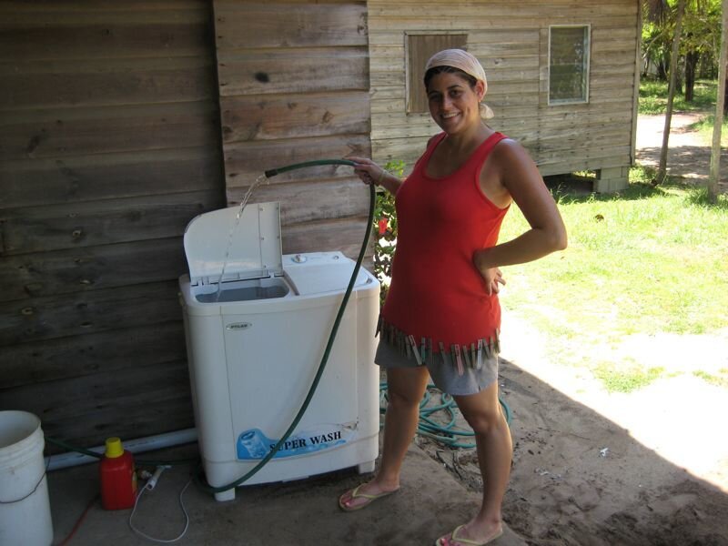 Woman Filling Washing Machine
