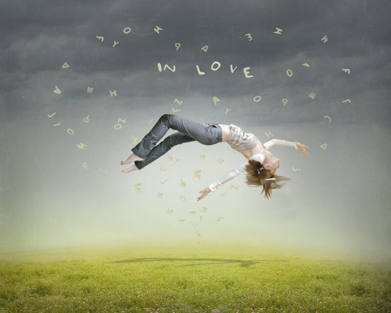 Woman Floating in Air