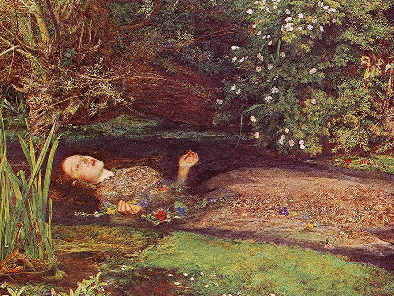 Woman Floating in River