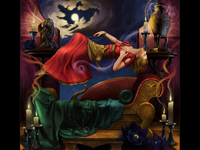 Woman Floating in Room