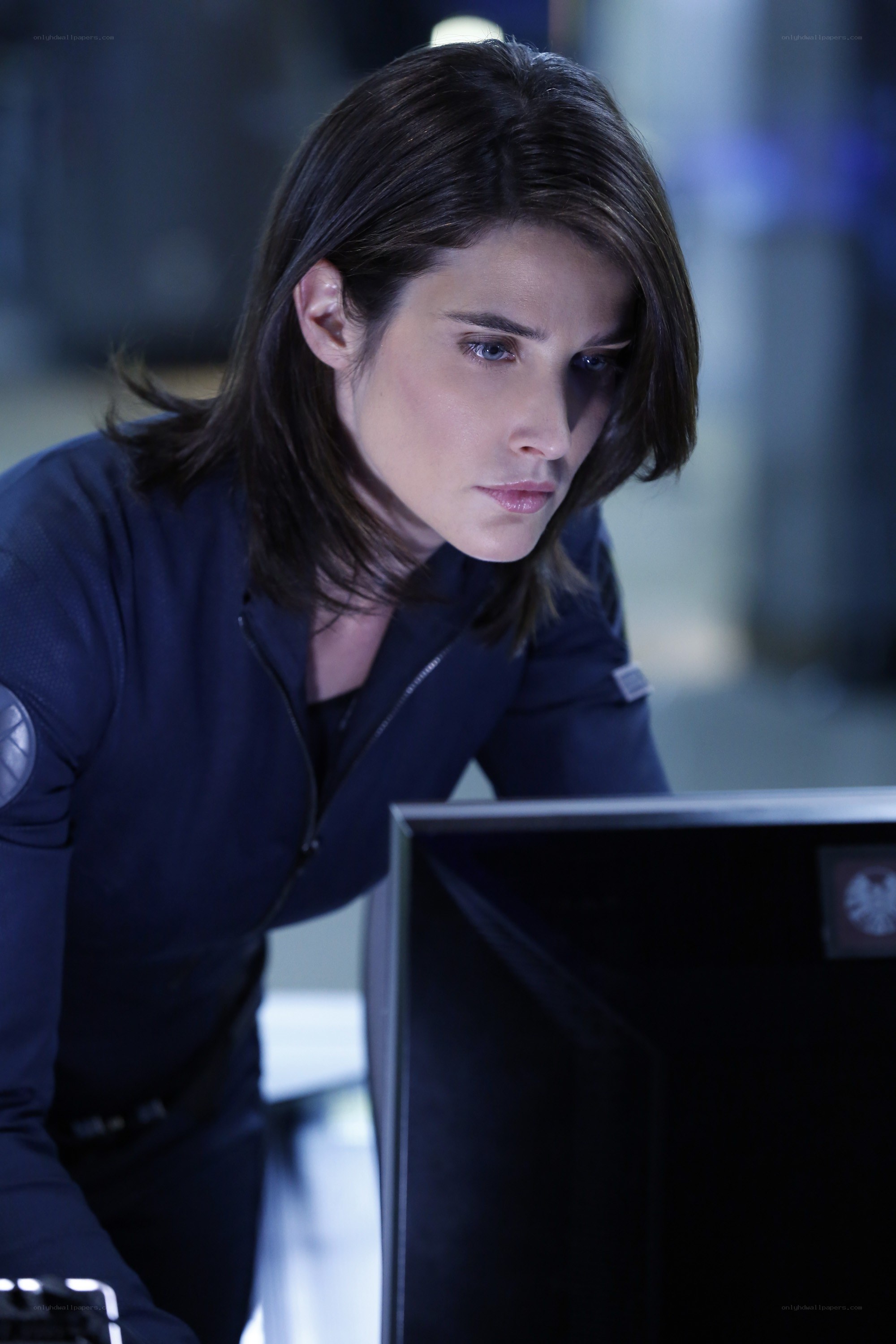 woman focused on computer screen