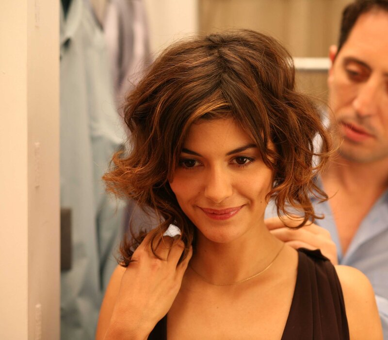 Woman Getting Hair Styled — Brown, Calm, Photograph