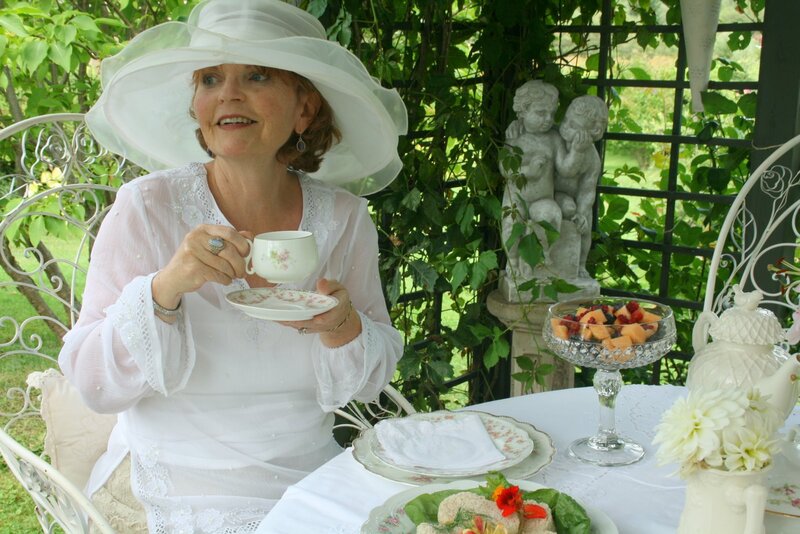 Woman Having Tea