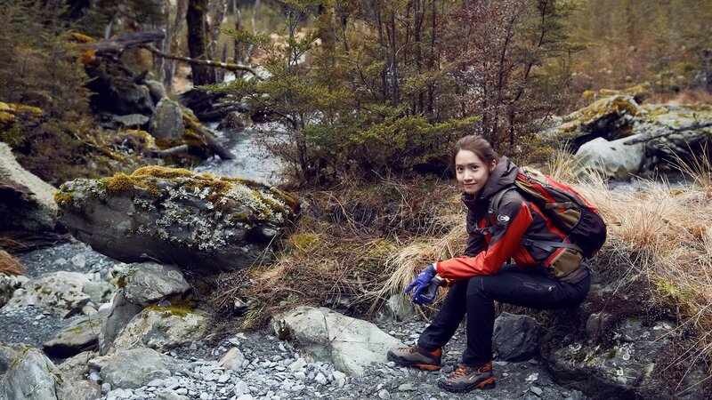 Woman Hiking in Forest — Green