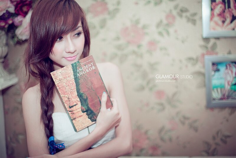 Woman holding a book