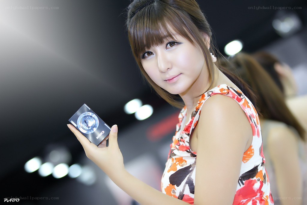 Woman holding a camera