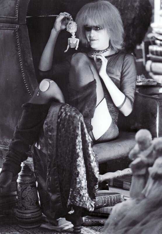 Woman holding a doll