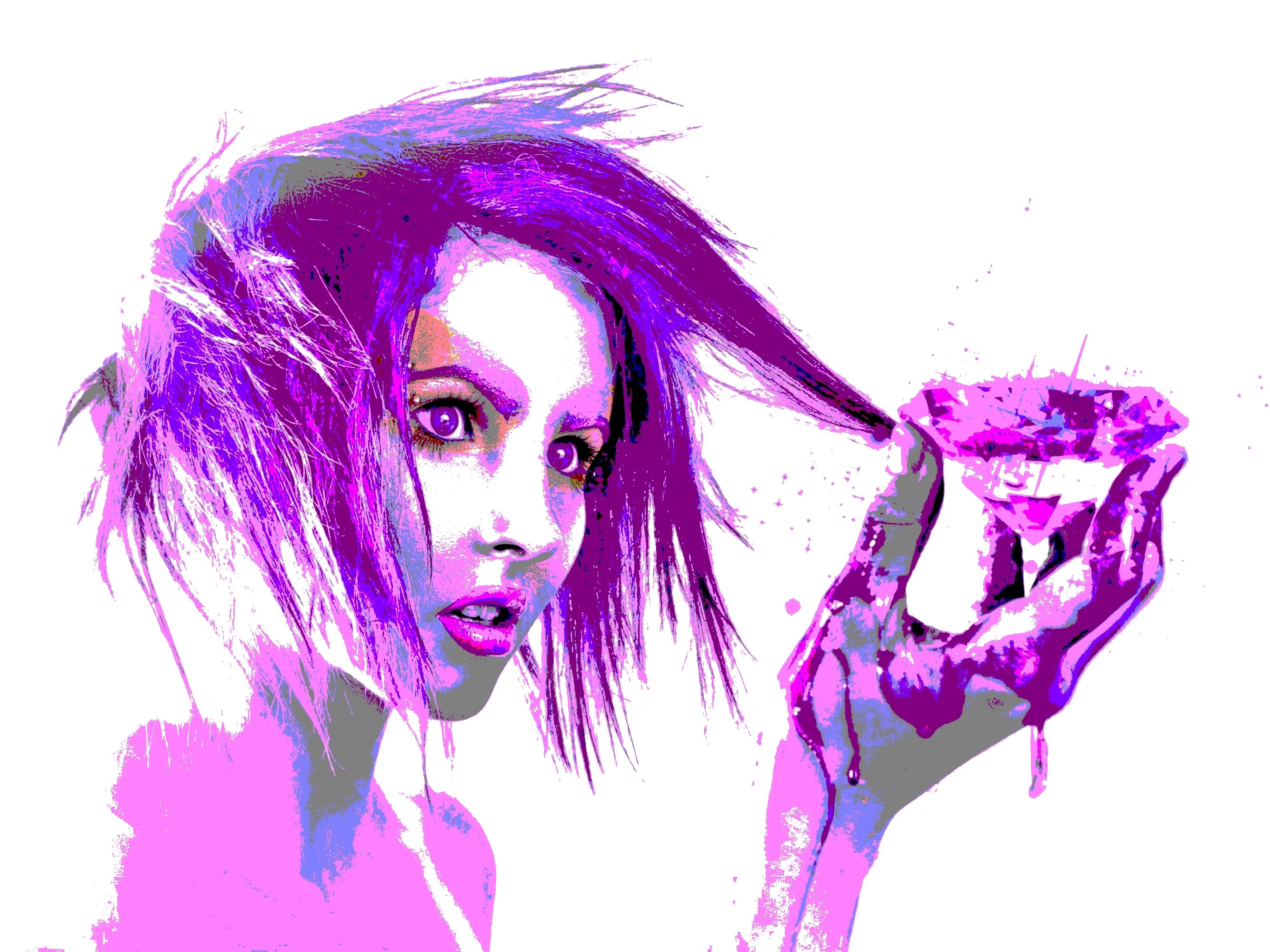 woman holding a gem