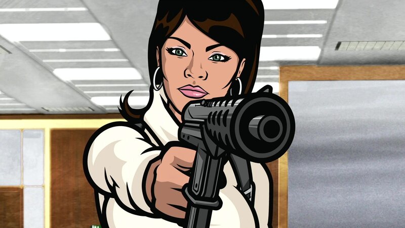 woman holding a gun