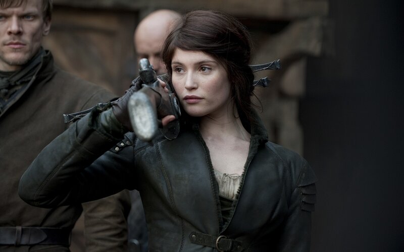 woman holding a gun