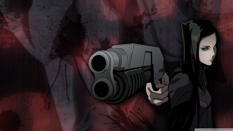 Woman Holding a Gun — Black, Dark, Tense