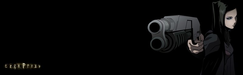 Woman Holding a Gun — Black, Dramatic, Night, Anime