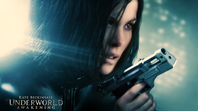 Woman Holding a Gun — Blue, Dramatic, Photograph