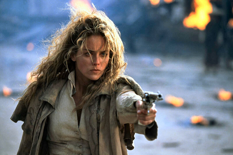 Woman Holding a Gun — Brown, Dramatic, Photograph