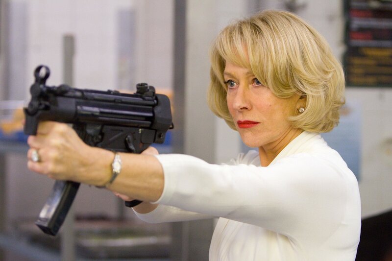 Woman Holding a Gun — White, Tense