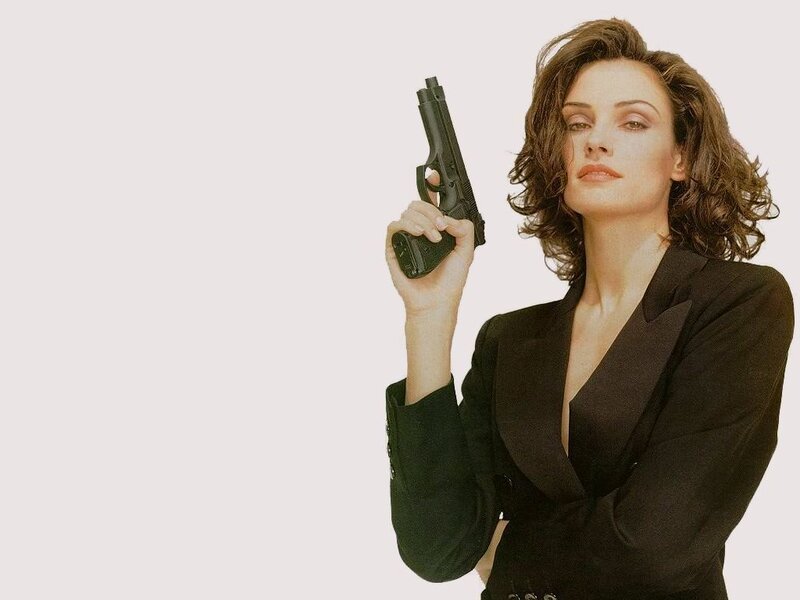 Woman holding a handgun
