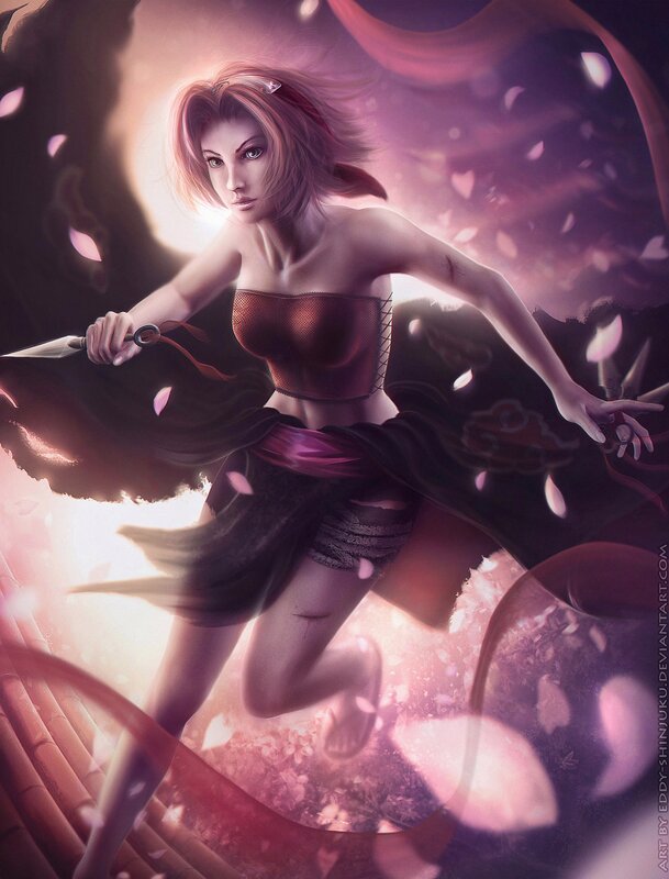 Woman Holding a Knife — Pink