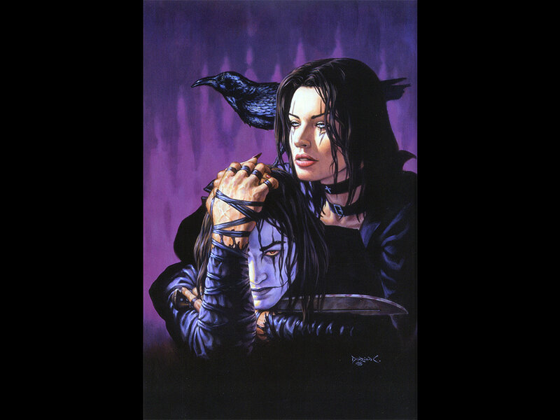 Woman Holding a Knife — Purple
