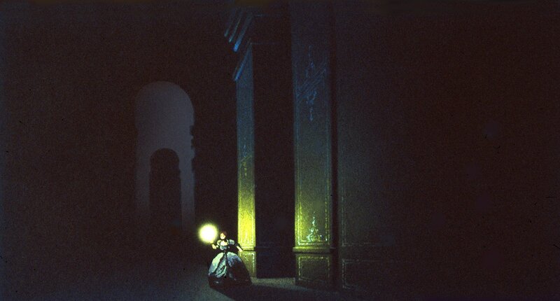 Woman Holding a Lantern — Black