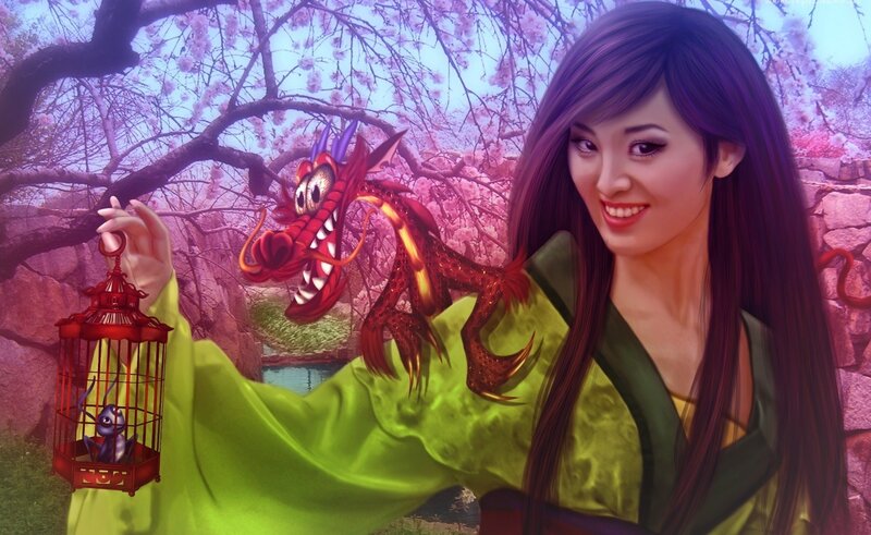 Woman Holding a Lantern — Green