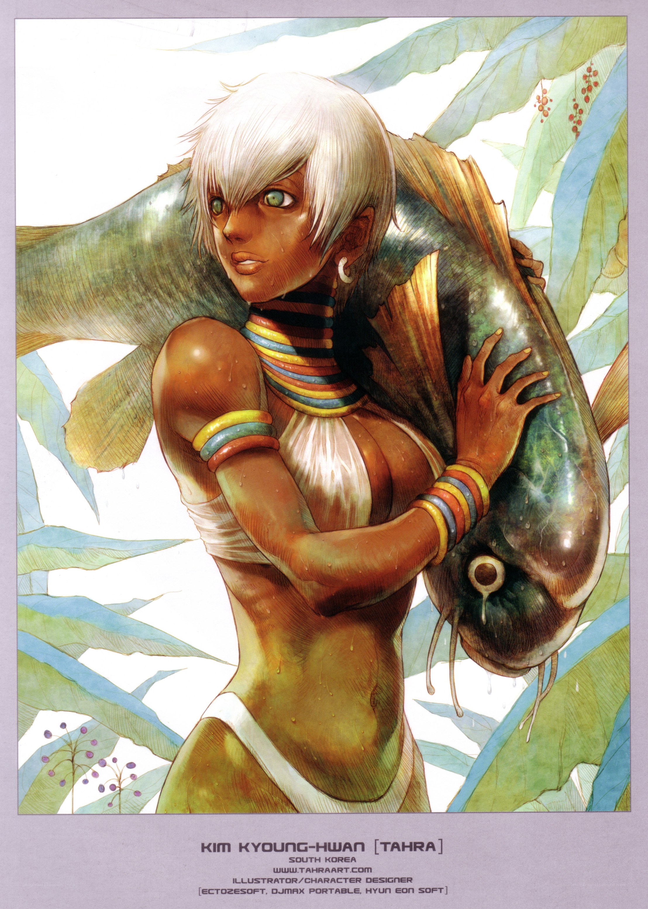 Woman holding a large fish