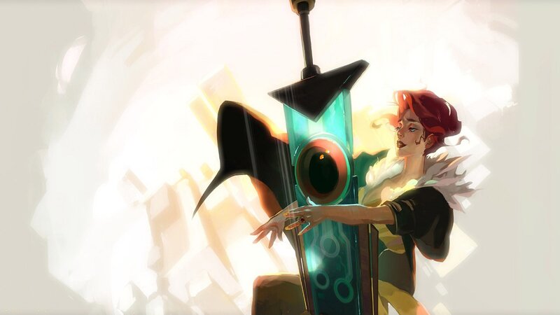 Woman Holding a Large Sword