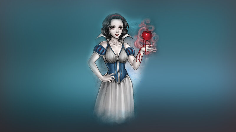 Woman Holding a Poisoned Apple