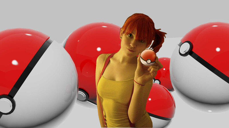 Woman holding a Poké Ball