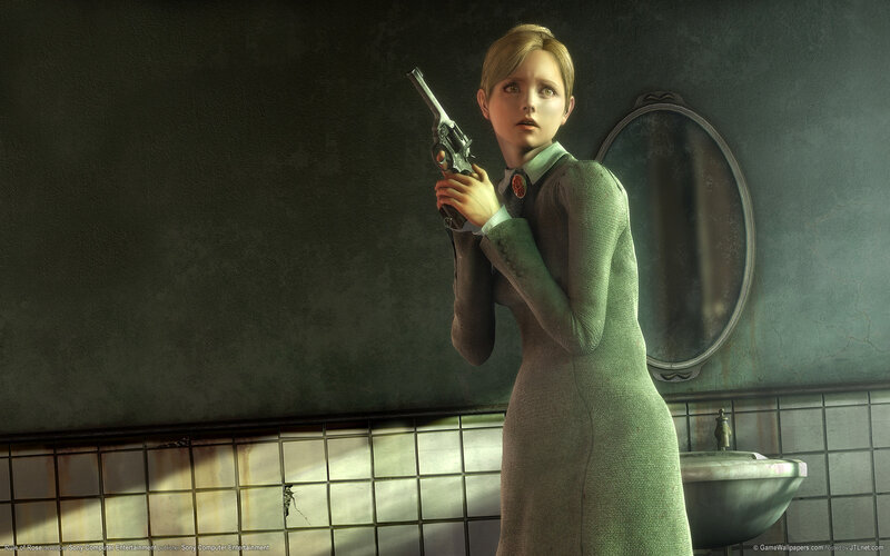 Woman holding a revolver