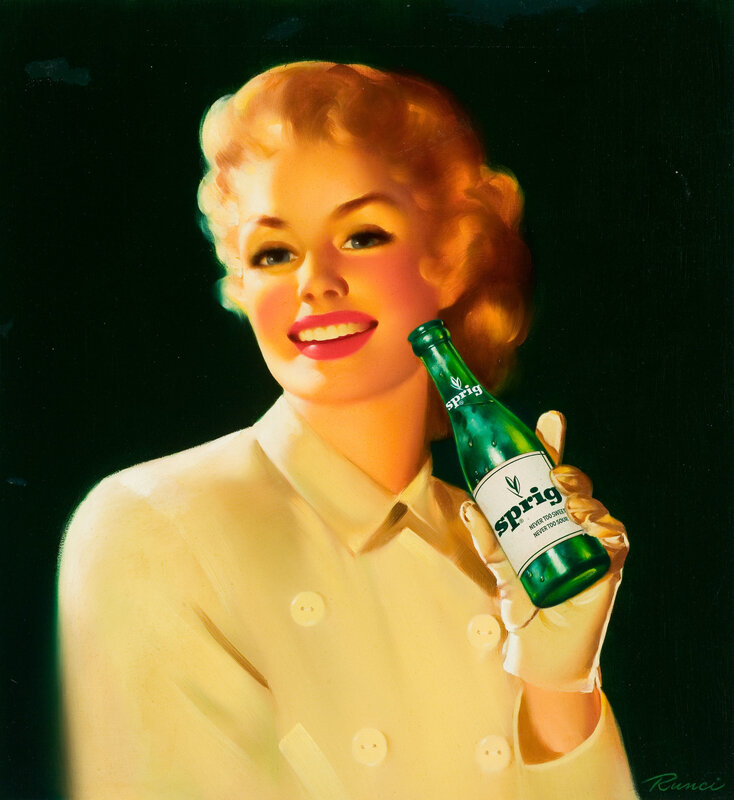Woman holding a Sprig bottle