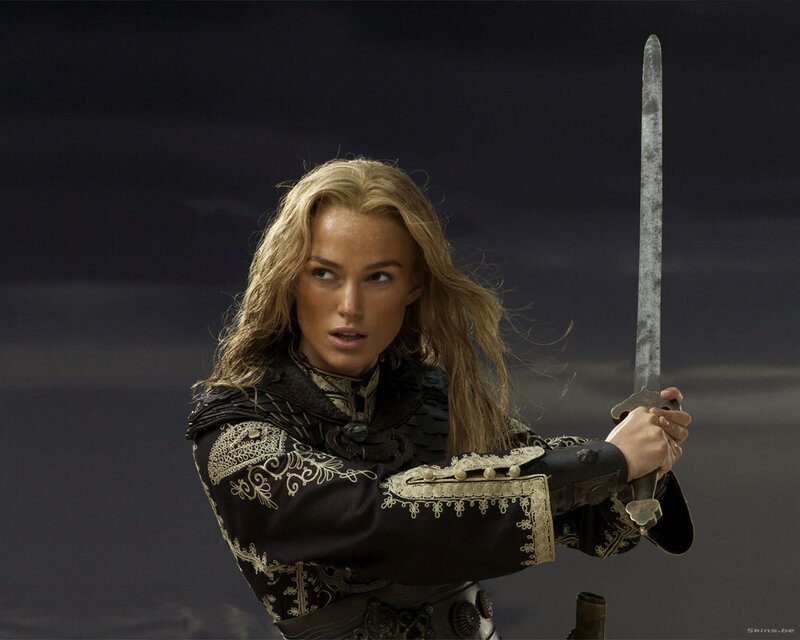 woman holding a sword