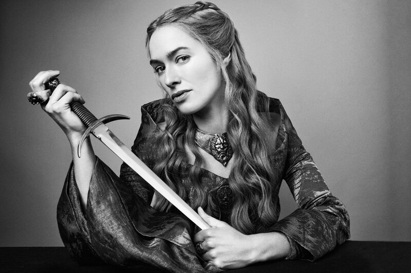 Woman holding a sword