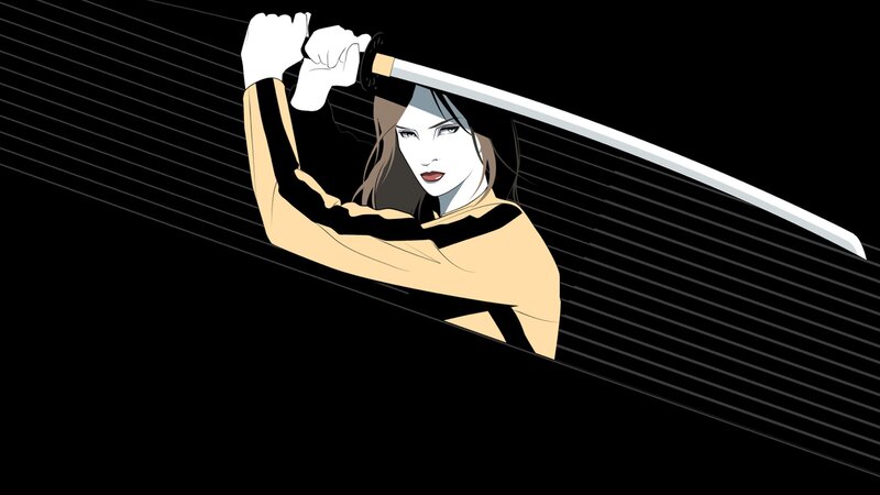 woman holding a sword