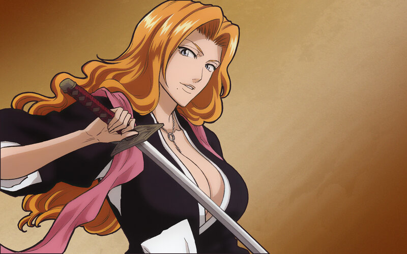 Woman Holding a Sword — Orange, Dramatic, Anime