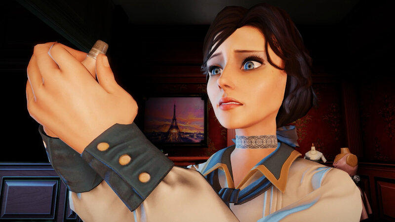 Woman Holding a Thimble