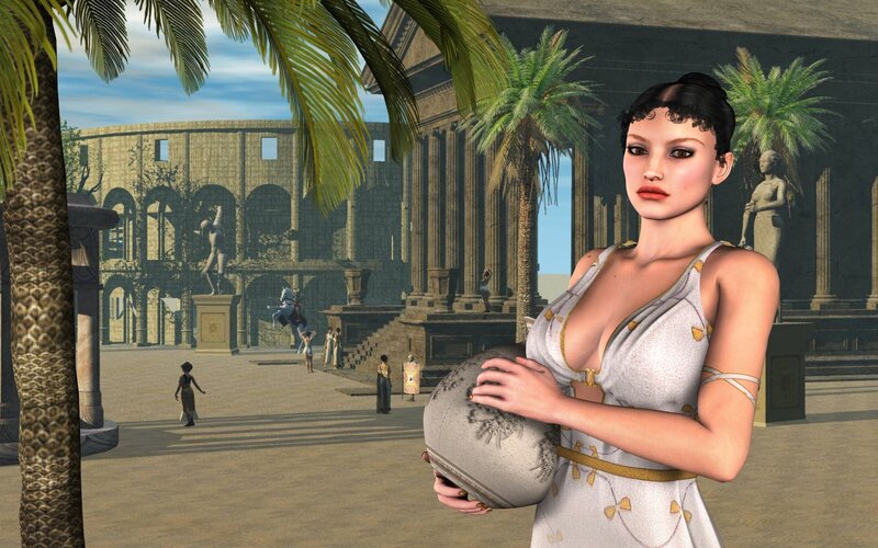 Woman Holding a Vase
