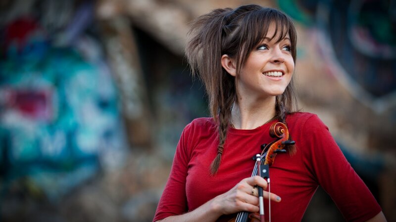 woman holding a violin