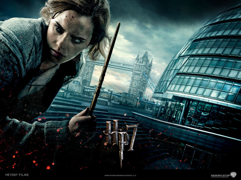 Woman Holding a Wand — Blue