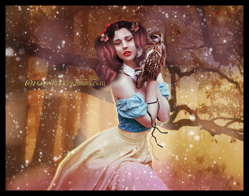 Woman Holding an Owl