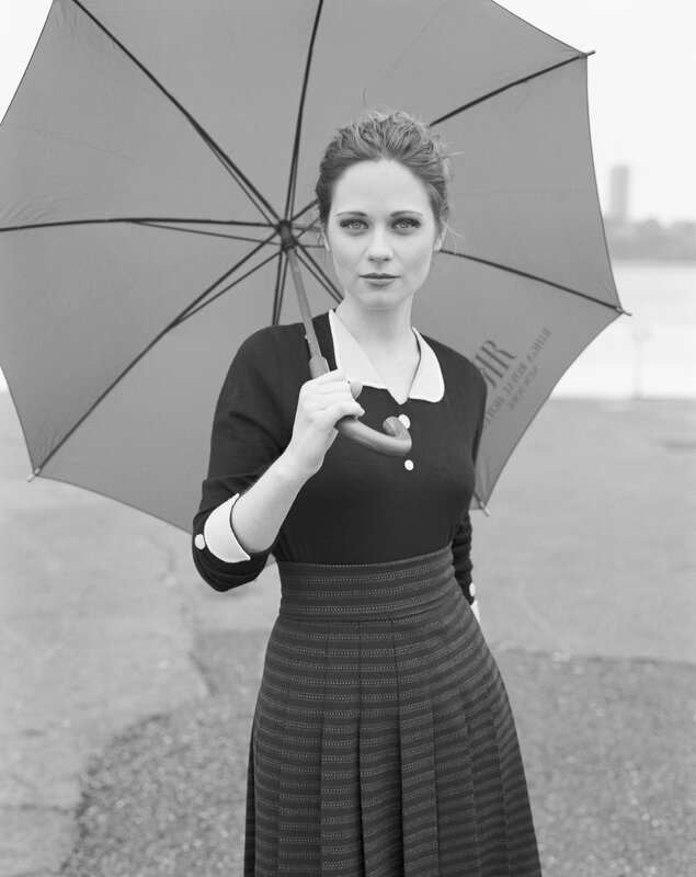 woman holding an umbrella