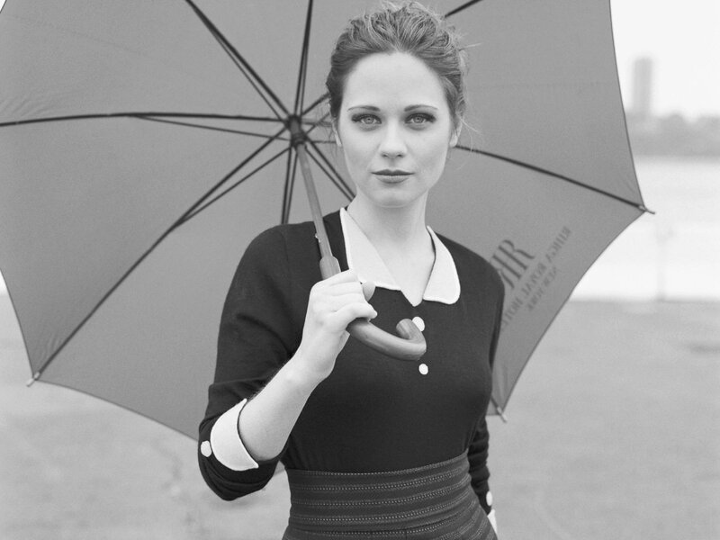 woman holding an umbrella