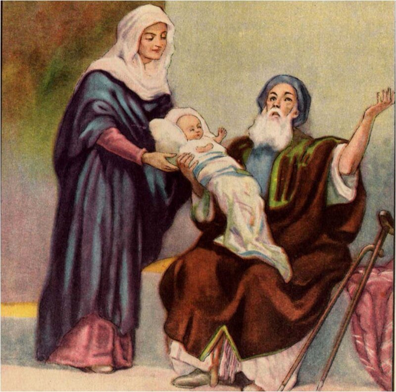 Woman Holding Baby — Blue, Serene, Illustration